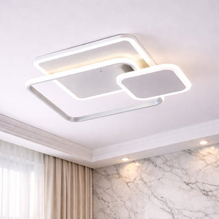 Plafoniera quadrata led 3 colorazione luce 48 watt moderno bianco