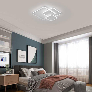 Plafoniera quadrata led 3 colorazione luce 48 watt moderno bianco