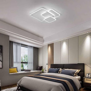 Plafoniera quadrata led 3 colorazione luce 48 watt moderno bianco
