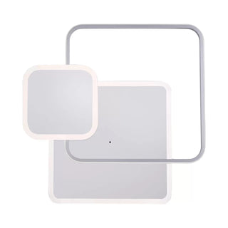 Plafoniera quadrata led 3 colorazione luce 48 watt moderno bianco