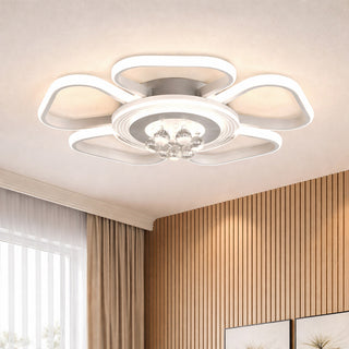 Plafoniera led 50 watt a fiore con petali  luce fredda calda naturale