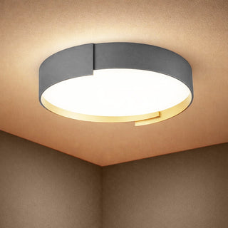 Plafoniera led grigio 46 watt rotonda luce fredda calda naturale