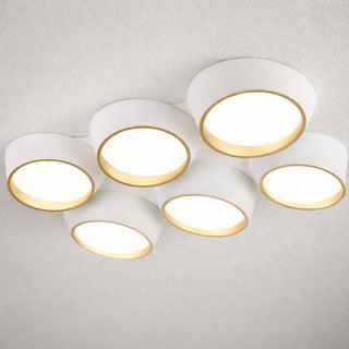 Plafoniera led 120 watt 6 cerchi irregolari luce 6500k 3000k 4000k