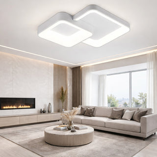 Plafoniera led 58W 2 quadratI bianchi CCT 3 colorazioni 3000k a 6500k