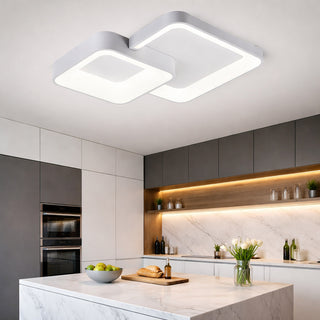 Plafoniera led 58W 2 quadratI bianchi CCT 3 colorazioni 3000k a 6500k