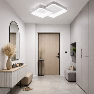 Plafoniera led 58W 2 quadratI bianchi CCT 3 colorazioni 3000k a 6500k