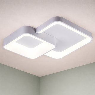Plafoniera led 58W 2 quadratI bianchi CCT 3 colorazioni 3000k a 6500k