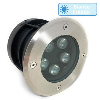 Faretto incasso calpestabile 5 led 5 watt luce 6500k 3000k 4000k IP67