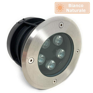Faretto incasso calpestabile 5 led 5 watt luce 6500k 3000k 4000k IP67