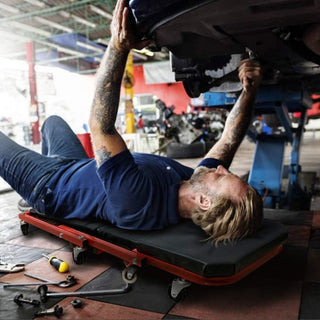 Carrello sabello da officina auto 2in1con ruote girevole a 360°