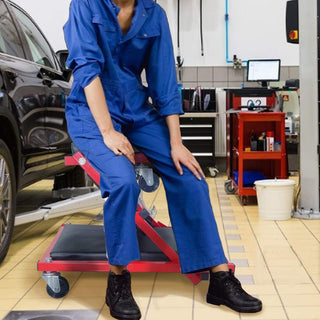 Carrello sabello da officina auto 2in1con ruote girevole a 360°