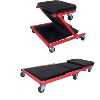 Carrello sabello da officina auto 2in1con ruote girevole a 360°