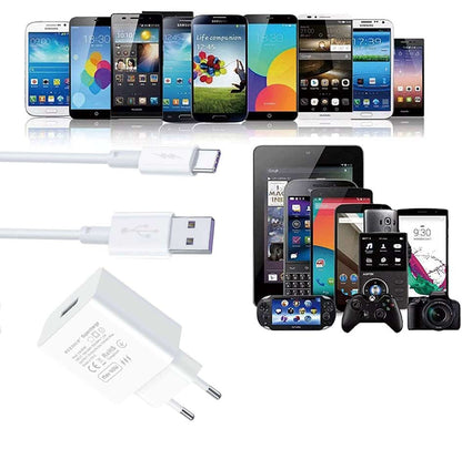 Kit caricabatterie usb-typec per tablet smartphone  caco 1 metro bianco supercharge 40 watt