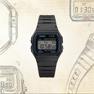 Orologio digitale Casio unisex ora sveglia calendario modello F-91W