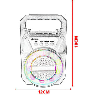 Cassa bluetooth TWS radio FM luci led RGB 5W ricaricabile USB/TF/AUX