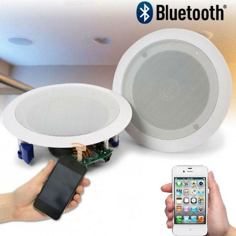 Coppia di casse bluetooth amplificate da incasso per filodiffusione cassa altoparlante 20 watt per soffitto 8 Ohms