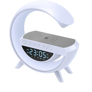 Speaker bluetooth RGB con lampada ricarica induzione orologio sveglia