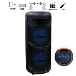 Cassa Bluetooth 70 Watt TWS ingresso USB TF/SD AUX radio FM luci RGB