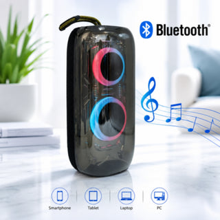 Cassa Bluetooth 5.3 portatile TWS RGB 20W RMS ricaricabile radio FM