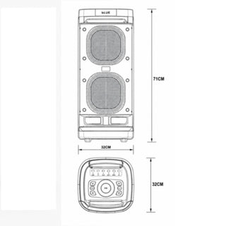 Cassa bluetooth Karaoke TWS 360W con microfono telecomando SD USB
