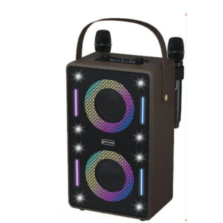 Cassa Bluetooth Karaoke 30W RMS con Luci RGB 2 microfoni ricaaricabile