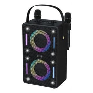 Cassa Bluetooth Karaoke 30W RMS con Luci RGB 2 microfoni ricaaricabile