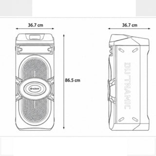 Cassa Bluetooth 340W con microfono wireless radio FM TWS