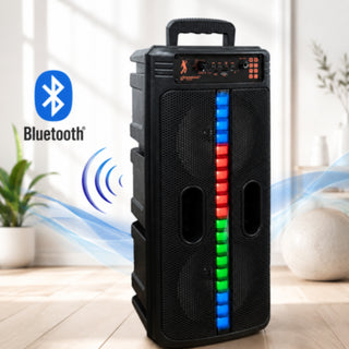 Cassa Bluetooth Ricaricabile 20W RMS con LED RGB radio FM usb sd