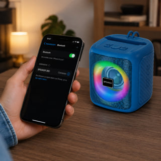 Cassa Bluetooth 20W con luci RGB ricaricabile ingresso SD USB AUX