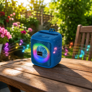 Cassa Bluetooth 20W con luci RGB ricaricabile ingresso SD USB AUX