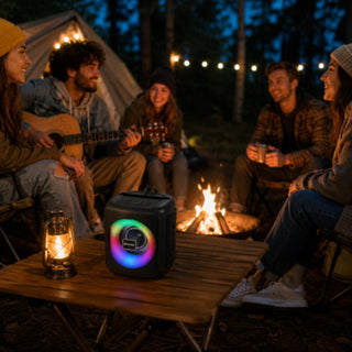 Cassa Bluetooth 20W con luci RGB ricaricabile ingresso SD USB AUX