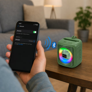 Cassa Bluetooth 20W con luci RGB ricaricabile ingresso SD USB AUX