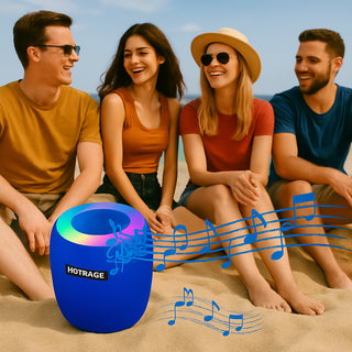 Cassa bluetooth con luci led RGB 15W ricaricabile USB/TF/AUX