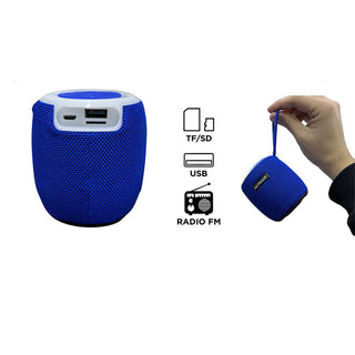 Cassa bluetooth con luci led RGB 15W ricaricabile USB/TF/AUX