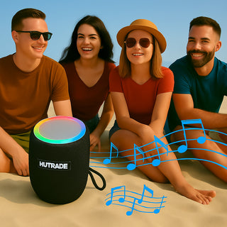 Cassa bluetooth con luci led RGB 15W ricaricabile USB/TF/AUX