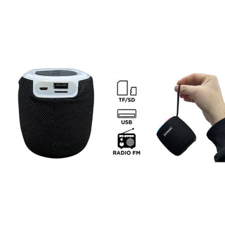 Cassa bluetooth con luci led RGB 15W ricaricabile USB/TF/AUX