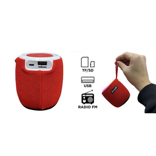 Cassa bluetooth con luci led RGB 15W ricaricabile USB/TF/AUX