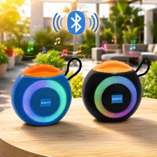 Cassa Bluetooth 5.3 Portatile RGB 8W con TWS e Radio FM USB/SD/AUX