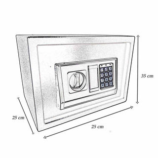 Cassaforte a muro combinazione digitale elettronica 2 chiave 35x25 cm