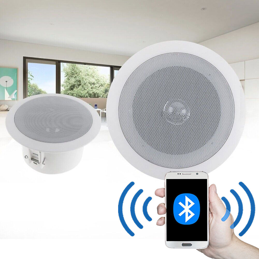 Coppia di casse bluetooth amplificate da incasso per filodiffusione cassa altoparlante 15watt per soffitto 8 Ohms