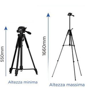 Cavalletto con telecomando bluetooth varie altezze regolabile