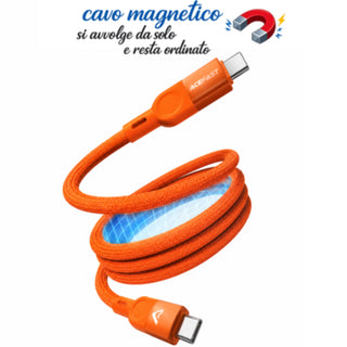 Cavo magnetico da Type-C a Type-C di ricarica e dati 1.2 Metri 60 Watt