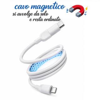 Cavo magnetico da Type-C a Type-C di ricarica e dati 1.2 Metri 60 Watt