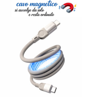 Cavo magnetico da Type-C a Type-C di ricarica e dati 1.2 Metri 60 Watt