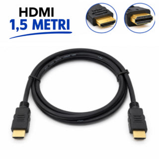Cavo HDMI M/M con connettori oro 1,5 3 5 10 15 20 MT 1080P
