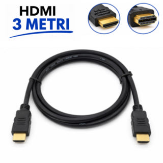 Cavo HDMI M/M con connettori oro 1,5 3 5 10 15 20 MT 1080P