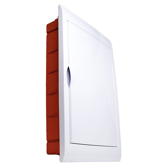 Centralino da incasso 36 moduli quadro elettrico con cornice e portello bianco ingresso IP40