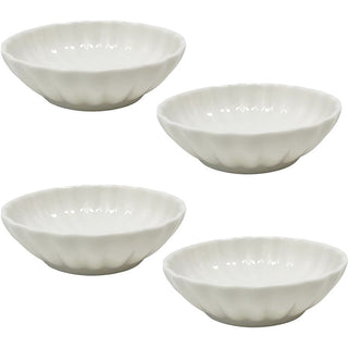 Set 4 ciotole in ceramica per aperitivi snack salse finger food