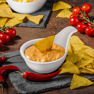 Set 3 ciotole a cucchiaio in ceramica per aperitivi salse finger food