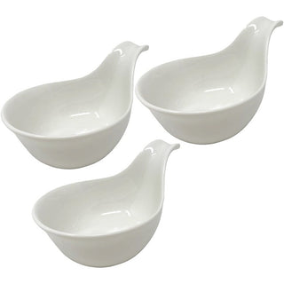 Set 3 ciotole a cucchiaio in ceramica per aperitivi salse finger food